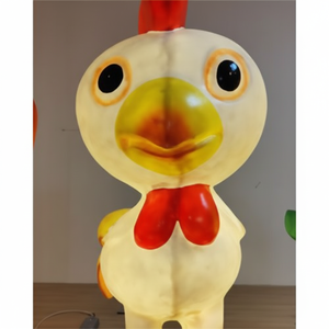 Lampe de dessin animé en forme de poulet du zodiaque chinois pour la décoration des fêtes et des festivals, lumières à motif 3D étanches IP65 pour les parcs et les espaces extérieurs - Product Image 1