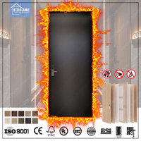 Porte intérieure coupe-feu 60 minutes pour hôtel et appartement à Dubaï, porte intérieure coupe-feu moderne en bois, porte affleurante coupe-feu