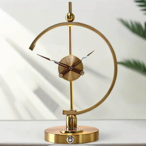 Home Decor <b>Bedroom</b> Living Room Bedside bar Wood Clock Table Light Led Desk <b>Lamp</b> with Wireless Charger - Product Image 2