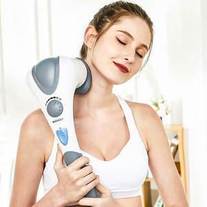 Martillo de masaje infrarrojo de doble cabeza de mano, masaje de tejido profundo para hombros, músculos de la espalda, masajeador eléctrico de cuerpo completo de doble cabeza - Product Image 1