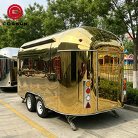 Cogsun Remorque de Restauration Mobile avec Cuisine Complète, Bar à Barbecues, Frites et Burgers, Chariot à Café