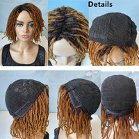 Vente Usine 100% Fibre Synthétique Premium Perruque Dreads pour Shade Sister Sexy Locs Tressées au Crochet Pelo 10 Pouces Courte 120%