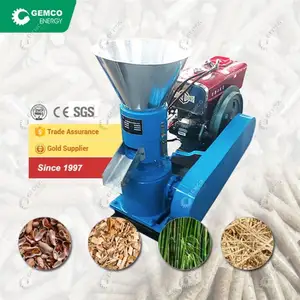 Industry Leading GEMCO Flat Die Bagasse Small Mini Pellet Machine for Making Pine Wood,Biomass,Sawdust,Paper Pellets