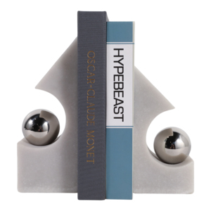 Fermalibri Scultorei Moderni con Accento Sferico in Metallo, Decorazione per Ufficio, Scrivania, Casa e Biblioteca - Product Image 2