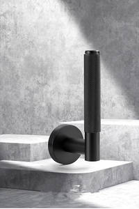 Poignée de porte <span class=keywords><strong>en</strong></span> bois moletée Poignées de porte <span class=keywords><strong>en</strong></span> aluminium noir de vente chaude avec insert <span class=keywords><strong>en</strong></span> acier à prix compétitif - Product Image 2