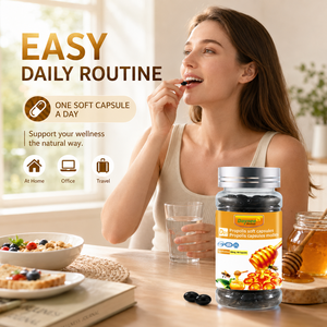 Capsules molles de propolis, <span class=keywords><strong>gelée</strong></span> <span class=keywords><strong>royale</strong></span>, pollen d'abeille, soutien immunitaire quotidien, complément alimentaire, marque privée, usine OEM ODM - Product Image 4