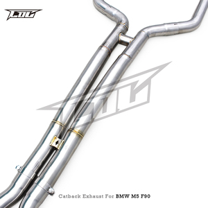 Système d'échappement Boska en acier inoxydable pour M5 F90 4.4T 2018-2023, avec valves, embouts noirs en carbone et télécommande - Product Image 3