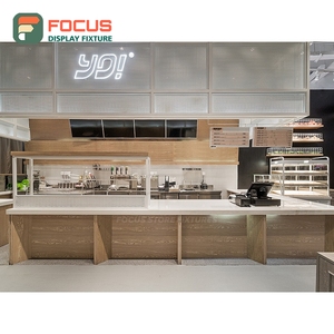 Vitrina Profesional para Café con Acabado en Madera Mate, Diseño en Esquina, Vitrina para Cafetería - Product Image 2