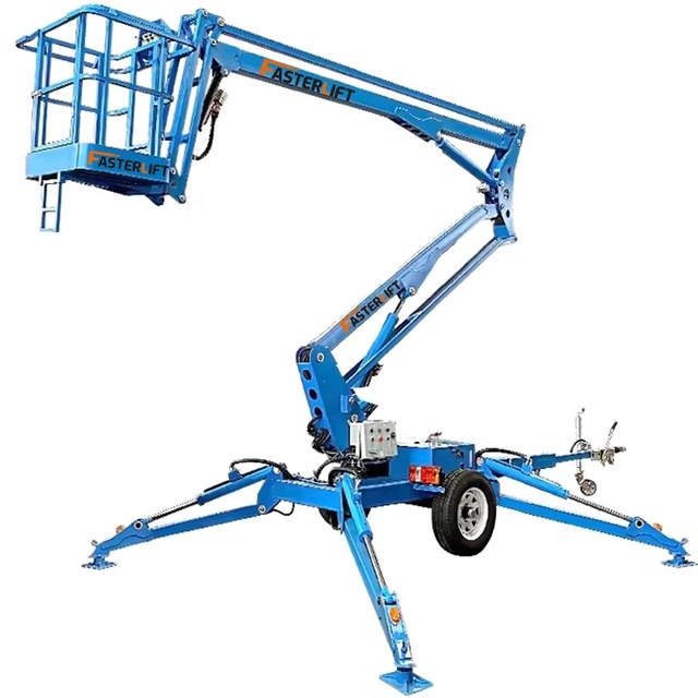 Luck   Hot Sell 12m 24m Towable Articulated Boom Lift Industrial Aerial Lift