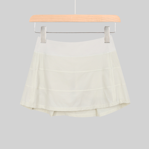 Women Short Sleeve Yoga Top Breathable Spandex Solid Color Regular Fit Seamless Gym Workout Tiered <b>Pleated</b> Mini <b>Skirt</b> Regular Fi - Product Image 5