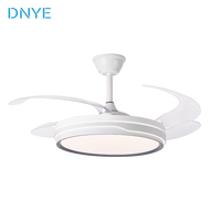 Ventilateur de plafond moderne à LED de 42 pouces, silencieux, avec moteur DC sans balais, télécommande, variateur d'intensité et 6 vitesses réglables
