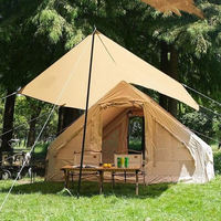 Tente de camping gonflable de luxe, grande surface, imperméable, résistante au vent, pour le camping familial en plein air