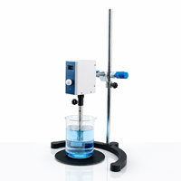 Homogénéisateur émulsifiant numérique BIOSTELLAR D200 200W, mélangeur haute vitesse de laboratoire avec sonde en acier inoxydable 20-1200mL