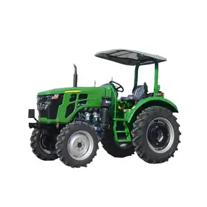 Huabo 70HP 4x4 trator agrícola verde com guarda-sol para venda