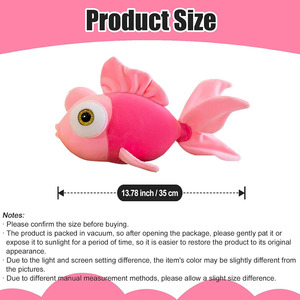 B196 <span class=keywords><strong>Goldfish</strong></span> Animal relleno Fish Plush Pink Cute Toy Venta al por mayor Boca abierta Niñas Niños Personalizado ASTM F963 CPSC CE <span class=keywords><strong>Juguetes</strong></span> <span class=keywords><strong>para</strong></span> niños - Product Image 2