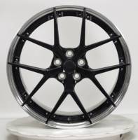 Glänzend Schwarze Polierte Felgen mit Mehrfachspeichen aus Geschmiedetem 6061 T6 Aluminium 12000T TUV JWL VIA Std S4-00089 18-24 Zoll Maßanfertigung