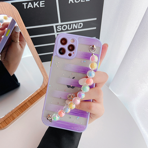 Funda de teléfono móvil de lujo ecológica líquida con cadena de perlas de fabricación Original para <span class=keywords><strong>Iphone</strong></span> 11 <span class=keywords><strong>12</strong></span> 13 14 15 16 17 Pro Max - Product Image 2