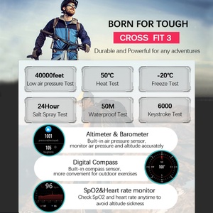 Montres GPS NORTH EDGE Cross Fit 3 pour hommes, montre de sport avec écran AMOLED HD de 1,43 pouces, 50M ATM, altimètre, baromètre, boussole pour hommes - Product Image 6