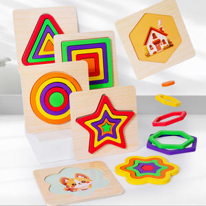 ของเล่นเสริม<span class=keywords><strong>พัฒนาการ</strong></span>เด็กวัยเตาะแตะ สำหรับเด็กออทิสติก อายุ <span class=keywords><strong>1</strong></span> 2 3 ปี เด็กหญิง เด็กชาย ตัวต่อไม้รูปทรงเรขาคณิต ของเล่นเสริมประสาทสัมผัส - Product Image 5