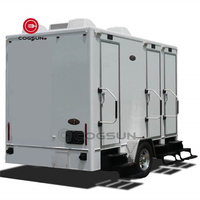Cabine de toilette mobile de luxe, mini-camping-car, toilettes portables, cabine de toilette mobile, remorque de toilette portable