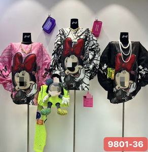 加大码水钻卡通设计宽松休闲女式毛衣OC977 - Product Image 1