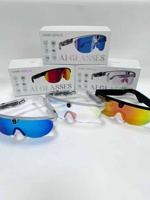 Lunettes de cyclisme intelligentes AIMB G5 Max AI avec caméra 8MP, enregistrement vidéo HD 1080P, traduction IA en temps réel, protection UV400 et transfert Wi-Fi