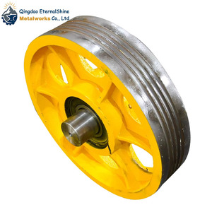 Vendita calda ES <span class=keywords><strong>ascensore</strong></span> parti di ricambio contrappeso ruota di trazione a fune inversa Hotel cucine supermercati parchi - Product Image 5