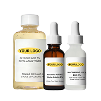 Sérum Visage OEM à l'Acide Ascorbique 8% 30ml avec Acide Hyaluronique, Acide B5 et Acide Glycolique Éclaircissant et Hydratant