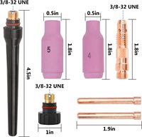 2022 HAILI marque bon prix Ascenseur TIG Torche Refroidi Par Air Torche De Soudage Argon 150A TIG17 avec valve 10-25 plug