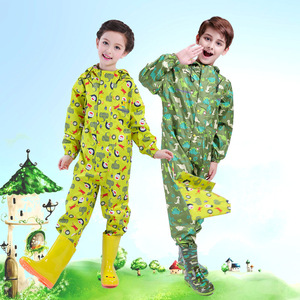 <span class=keywords><strong>Set</strong></span> Impermeabile per Bambini con Giacca e Stivali da <span class=keywords><strong>Pioggia</strong></span>, Stile Spesso, per Studenti e Asilo, Pantaloni Impermeabili con Disegni Cartoon - Product Image 1