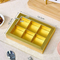 Boîtes en papier personnalisées de luxe dorées jetables pour gâteaux de mariage, donuts, macarons, chocolats avec 2, 4, 6 ou 8 compartiments