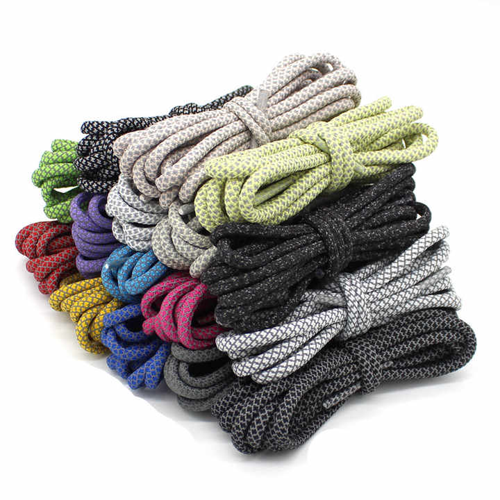 Yrunfeety Round 3M Reflective Shoe Laces Safety Style