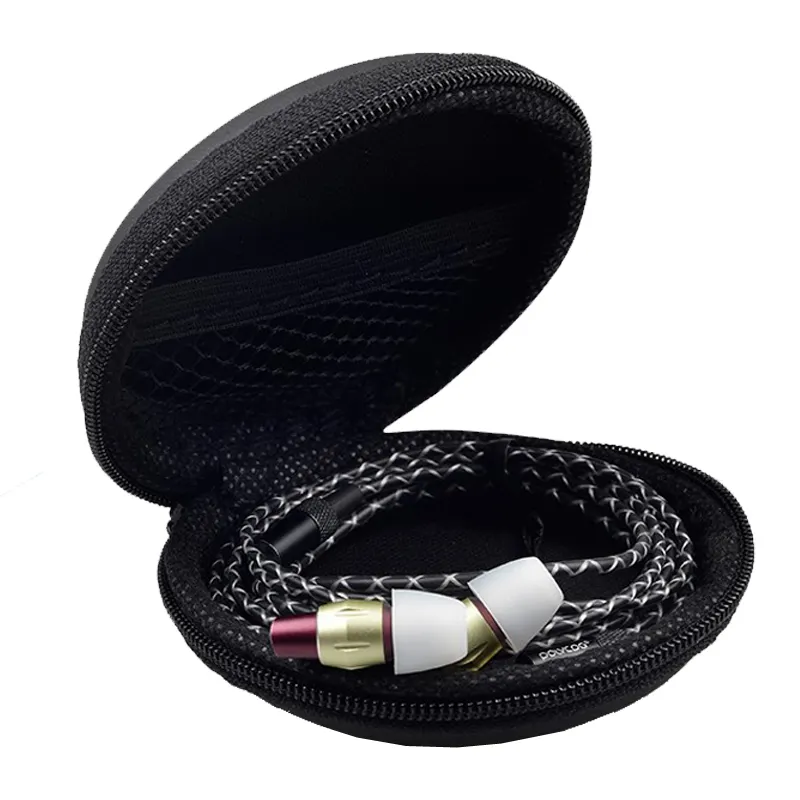 Mini Storage Waterproof Hard Shell Round Eva Headphone Case Carrying Earphone Case With Custom Logo Usb Eva Case