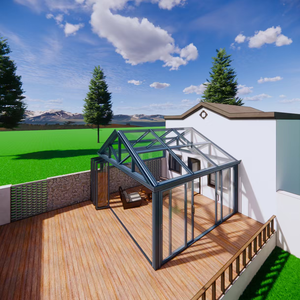 Solárium de Diseño Moderno con Marco de Aluminio Semiabierto y Vidrio Templado para Patio Residencial - Product Image 5