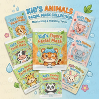 High Quality 9 Packs Children'S Cartoon Facial Mask With Hyaluronic Acid Deep Moisturizing & Soothing Skin