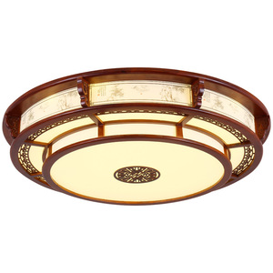 Chinese Style Solid Wood Round <b>Ceiling</b> <b>Light</b> Led Three Color Dimmable Living Room Bedroom Main <b>Light</b> - Product Image 4