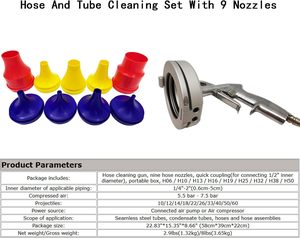 Kit de pistolets à éponge pneumatiques multi-tailles, système de nettoyage de tuyaux à air comprimé avec étui de rangement - Product Image 4