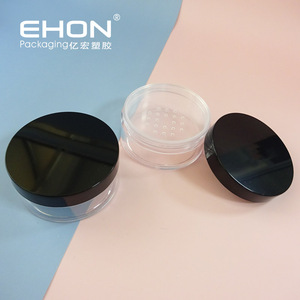 Custom 25g Skincare Cream Case <b>Plastic</b> Makeup Empty Loose Powder Case with Screw Top Sifter Round Cosmetic Cream <b>Jars</b> - Product Image 1