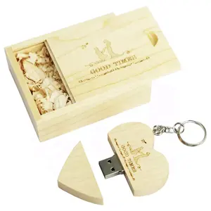 wooden heart shape love+box Free laser LOGO 2GB 4GB 8GB 16GB 32GB 64GB usb 2.0 3.0 photography gifts custom usb flash drive