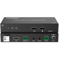 Extensor de Fibra Óptica HDMI/RS232 4K, Transceptor Óptico HDMI con IR/RS-232 Bidireccional