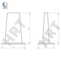 Antenne aérienne UHF 450-550 MHz de type lame