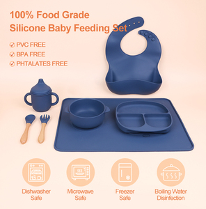 ชุดจานอาหารเด็กเกรดอาหาร 100% พร้อมโลโก้สั่งทำ สำหรับ<span class=keywords><strong>เด็ก</strong></span> กำลังเป็นที่นิยมในปี 2026 ผลิตภัณฑ์สำหรับเด็กทารกที่กำลังจะมาแรง - Product Image 5