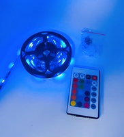 Bande LED RGB 5050 DC 5V en cuivre, découpable, PCB noir avec télécommande, alimentation USB, indice IP65, pour rétroéclairage TV et décoration intérieure