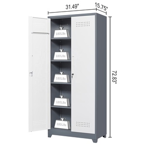 Kustom rumah tangga 2 pintu sapu lemari kabinet penyimpanan alat pembersih kabinet garasi kabinet penyimpanan - Product Image 3