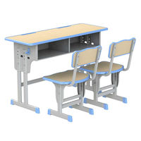 Fournisseur de mobilier scolaire moderne, bureau et chaise durables pour étudiants, ensemble de tables et chaises de classe à double siège