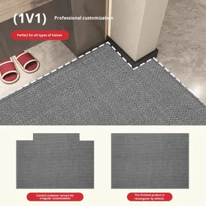 Tapis d'entrée haut de gamme en similicuir, couleur unie, résistant à la saleté, antidérapant, minimaliste, moderne, pour couloir, personnalisable, nouveauté 2025 - Product Image 4