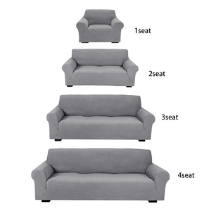 Jacquard Knitted Elastic Modern Solid <b>Sofa</b> Slipcover Three-Seat Protective <b>Stretch</b> Customizable Color 180-235CM Width - Product Image 1