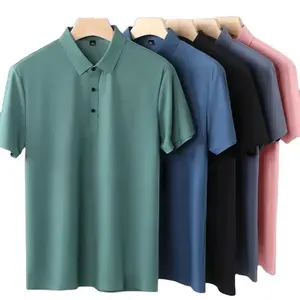 Best selling men's fashion high elastic short sleeve POLO shirt men's handsome and comfortable shirt