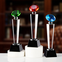 Trophée personnalisé en cristal de diamant avec gravure au laser pour les récompenses de compétition de ligue et la coupe de voix musicale