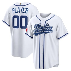Kaos Jersey Baseball Bordir Lengan Pendek Grosir 2026 Meksiko Jepang AS Venezuela Italia # 99 # 11 # 30 # 3 Kaos Baseball - Product Image 3